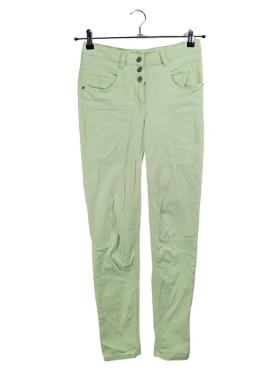 MADELEINE Damen Stoffhose Grün Gr. 36, W28 Casual Baumwolle