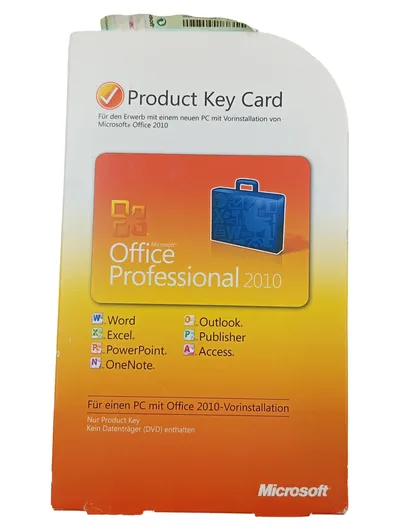 Microsoft Office Professional 2010 Product Key Card PC Software Word Excel