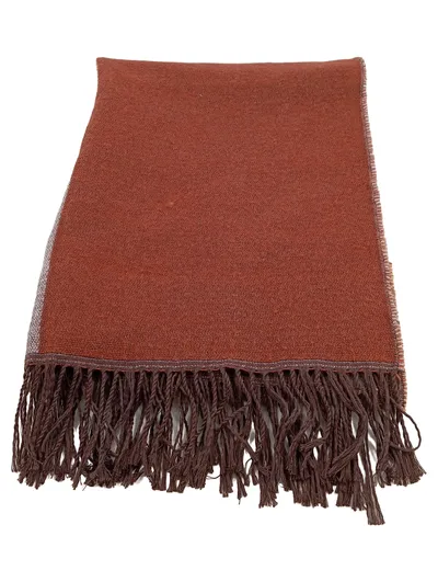 FatFace Damen Schal Braun Meliert mit Fransen Casual 184x65cm