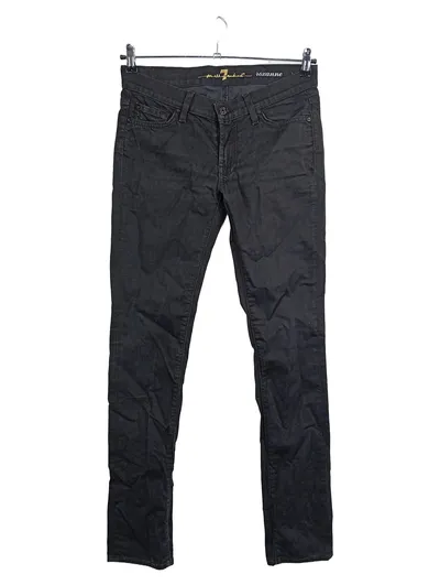 7 For All Mankind Roxanne Damen Jeans Hose Schwarz Gr. 38 W29 Slim Fit