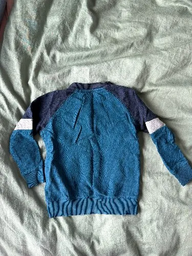 Next Kinder Pullover Sweatshirt Gr. 104 Petrol Blau Raglan Baumwolle
