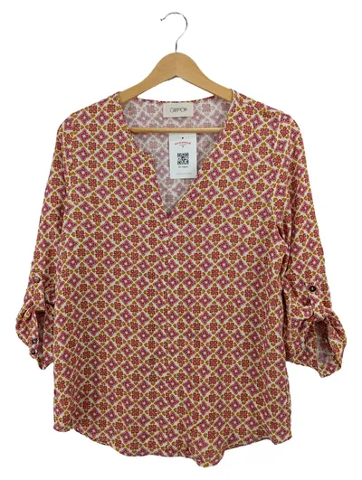 Cartoon Damen Bluse mit Muster Mehrfarbig Gr. 36 Casual 3/4-Arm