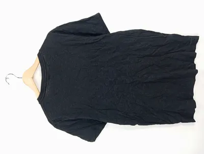 American Vintage Herren T-Shirt Schwarz Gr. 50 L Basic Kurzarm Baumwolle
