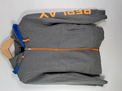 Replay Sweatjacke Kinder Gr. 158 Grau Zip Hoodie Kapuze Logo Print