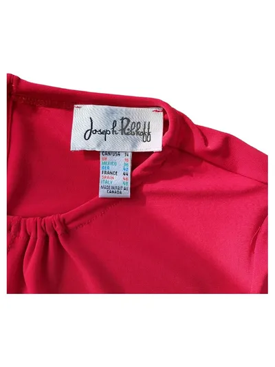Joseph Ribkoff Damen Top Gr. 42 XL Rot Elegant Asymmetrisch