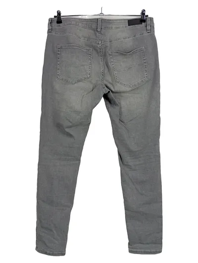 QS by s.Oliver Damen Jeans Tapered Fit Grau Gr. 42 W33 Casual