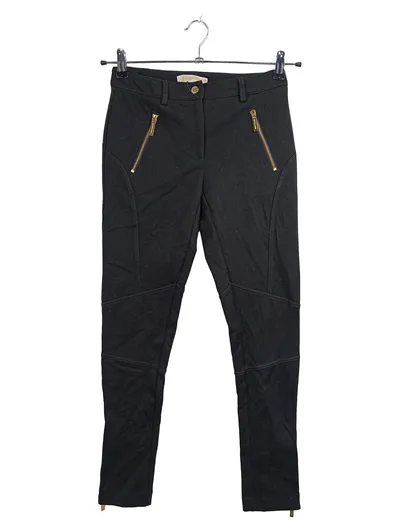 Michael Kors Damen Stoffhose Schwarz Gr. 36 S Reißverschluss-Details
