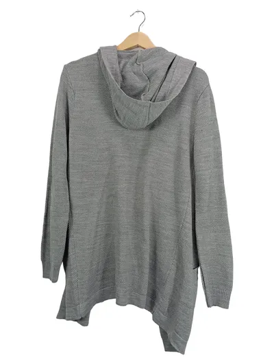 Carisma Damen Strickjacke Cardigan Gr. 36 S Grau Kapuze Casual