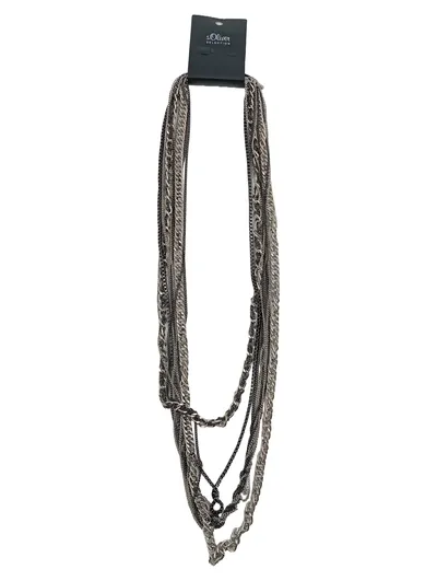s.Oliver Selection Halskette Mehrreihig Damen Silber Edelstahl 76 cm Modern