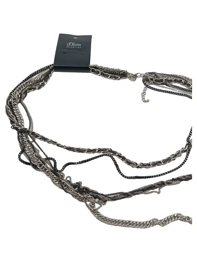 s.Oliver Selection Halskette Mehrreihig Damen Silber Edelstahl 76 cm Modern