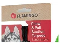 Flamingo Hundespielzeug Chew & Pull Suction Torpedo Zerrspielzeug mit Saugnapf 4