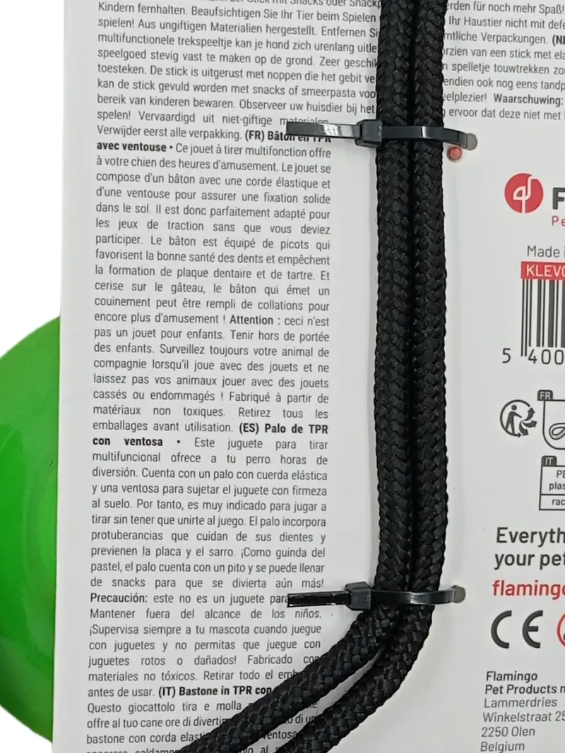 Flamingo Hundespielzeug Chew & Pull Suction Torpedo Zerrspielzeug mit Saugnapf 7