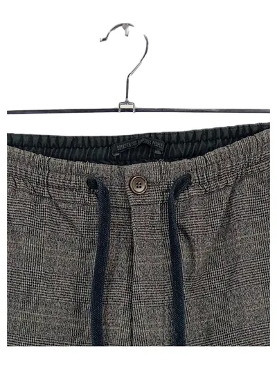 DRYKORN Herren Stoffhose Kariert Grau Gr. 50 W33 L26 Kordelzug Casual