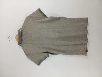 SOCCX Poloshirt Damen Gr. 38 M Grau Casual Logo-Print Pailletten