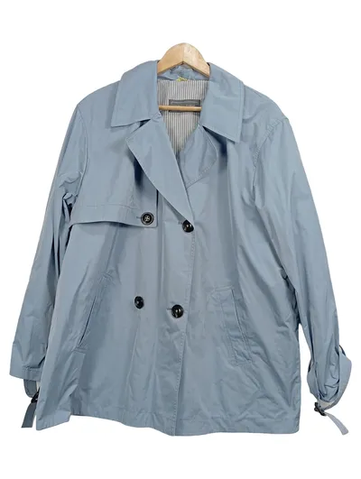 ROFA FASHION GROUP Trenchcoat Damen Kurzmantel Blau Gr. 46 Klassisch