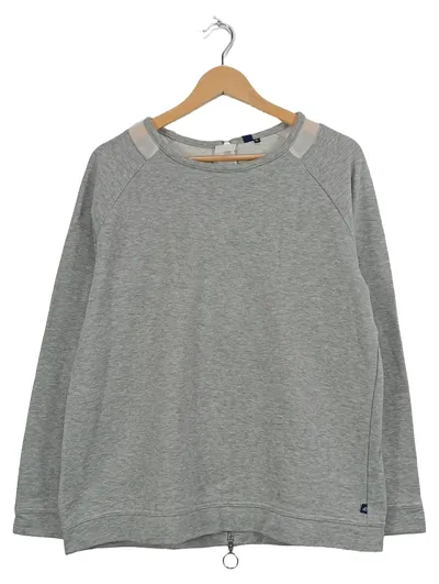Kenny S. Damen Pullover Grau Meliert Gr. 42 XL Langarm Reißverschluss