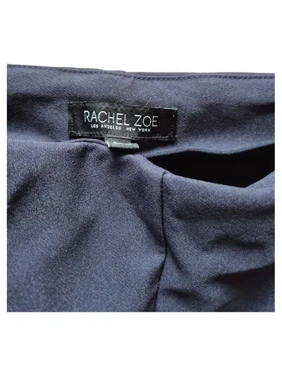 Rachel Zoe Damen Stoffhose Gr. 38 Blau Business Elegant Stretch