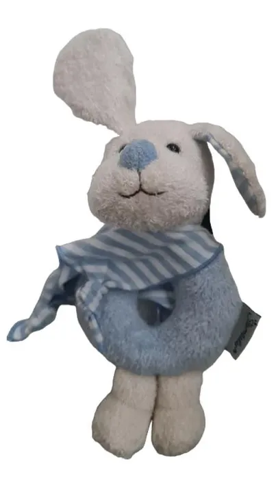 Sterntaler Greifling Hase Blau Gestreift Baby Spielzeug 9x16cm