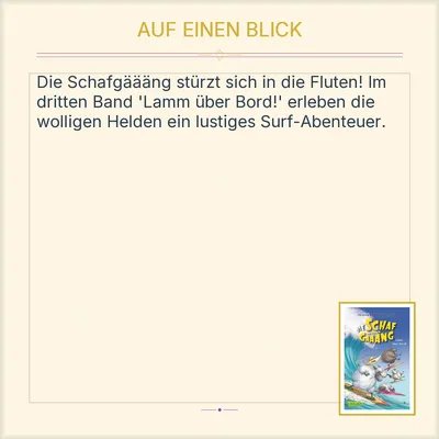 Die Schafgäääng 3 Lamm über Bord Kinderbuch Carlsen