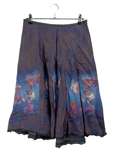 Marc Aurel A-Linienrock Damen Gr. 36 S Mehrfarbig Blumenmuster Midirock