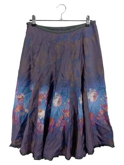Marc Aurel A-Linienrock Damen Gr. 36 S Mehrfarbig Blumenmuster Midirock
