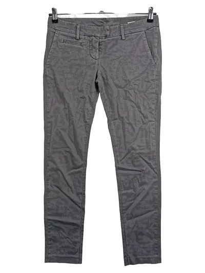 Dondup Damen Stoffhose Chino Grau Gr. 40 W31 Casual Baumwolle