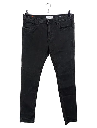Fishbone Damen Jeans Slim Fit Schwarz Gr. W34 L30