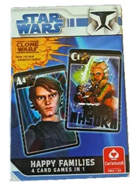 Cartamundi Star Wars The Clone Wars Happy Families Quartett 4 in 1 Kartenspiel 1