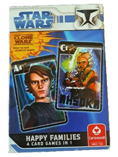 Cartamundi Star Wars The Clone Wars Happy Families Quartett 4 in 1 Kartenspiel