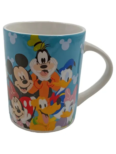 Disney Fan Becher Mickey Mouse und Freunde Keramik Blau 300ml