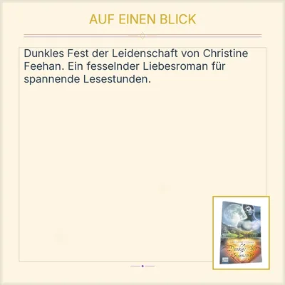 Dunkles Fest der Leidenschaft Christine Feehan Liebesroman Bastei Lübbe
