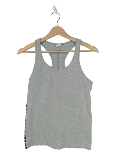 Calvin Klein Damen Sport Top Tanktop Racerback Grau Gr. 36 S Logo-Print