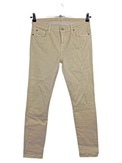 7 For All Mankind Damen Jeans Slim Fit Beige Gr. 40 W31