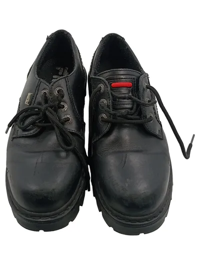 FILA Herren Schnürschuhe Halbschuhe Leder Schwarz Gr. 41