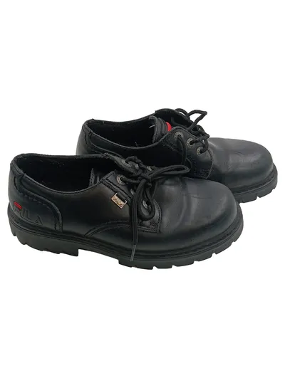 FILA Herren Schnürschuhe Halbschuhe Leder Schwarz Gr. 41
