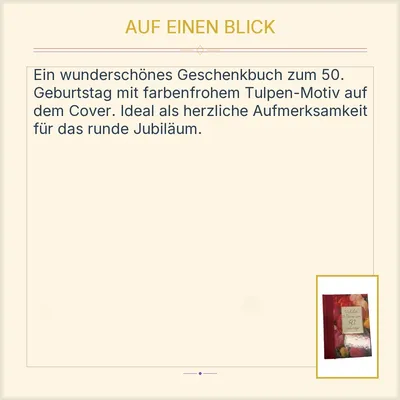 Geschenkbuch Viele liebe Wünsche zum 50. Geburtstag Hardcover