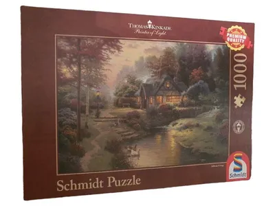 Schmidt Puzzle 1000 Teile Thomas Kinkade Stillwater Cottage Painter of Light