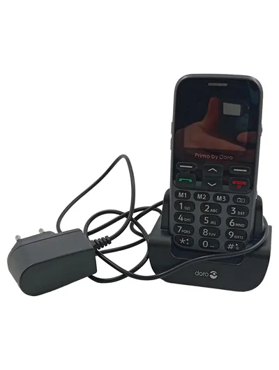 Doro Primo 218, 368 Tastentelefon Seniorenhandy Grau mit Ladestation