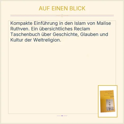 Der Islam Eine kurze Einführung Malise Ruthven Reclam Religionsbuch
