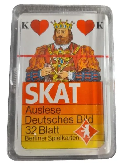 Berliner Spielkarten Skat Auslese Deutsches Bild 32 Blatt Nordhäuser Werbung