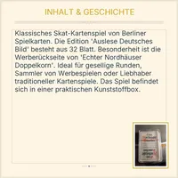 Berliner Spielkarten Skat Auslese Deutsches Bild 32 Blatt Nordhäuser Werbung 4