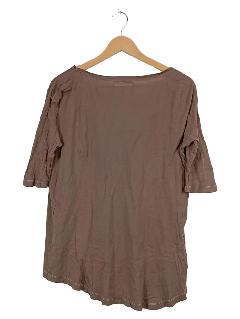 Blaumax Damen Pullover Shirt Braun Gr. 38 M 3, 4-Arm Asymmetrisch Casual 2