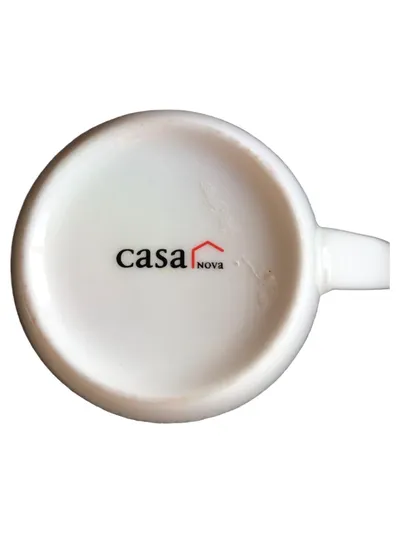 CASA NOVA Tasse Porzellan Weiß 9cm Kaffeetasse Becher Minimalistisch Alltag