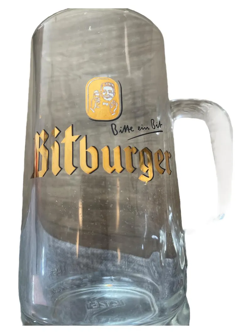 Bitburger Bierkrug 0, 4l Glas Transparent Bitte ein Bit Logo 4