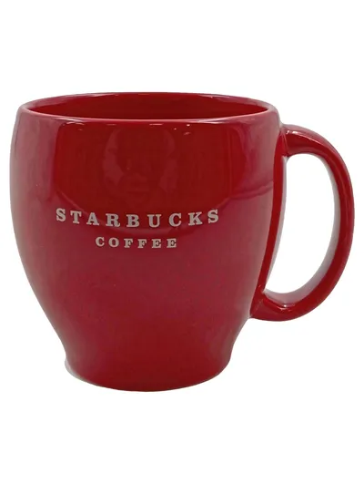 Starbucks Kaffeetasse Becher Rot Keramik 350ml Logo-Print Modern