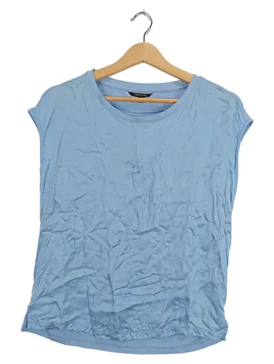 Comma Damen Top Blau Gr. 34 XS Casual Ärmellos Basic