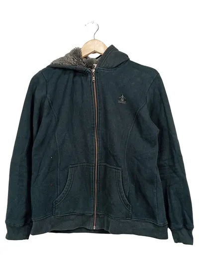Casa Blanca Herren Sweatjacke Kapuze Kunstfell Gr. L Grau Zip Hoodie