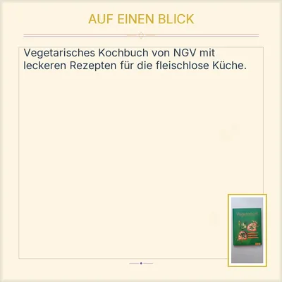 Vegetarisch Kochbuch NGV Rezepte Kochen Vegetarische Küche
