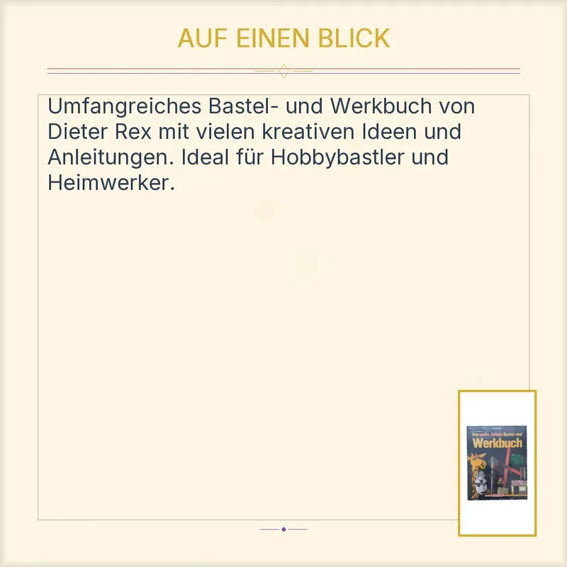 Das große, farbige Bastel- und Werkbuch - Dieter Rex Falken Hobbybuch 2