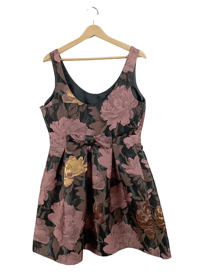 Miss Selfridge Cocktailkleid Mehrfarbig Blumenmuster Gr. 42 XL Elegant Festlich